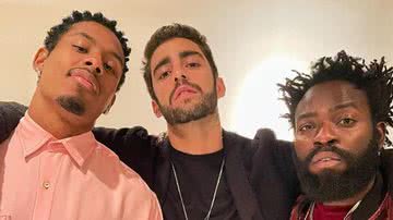 Pedro Scooby, Paulo André e Douglas Silva se reencontraram nos estúdios da Rede Globo - Reprodução: Instagram
