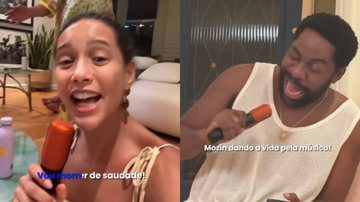 Taís Araujo mostra karaokê com Lázaro Ramos durante Páscoa em família - Foto: Reprodução/Instagram