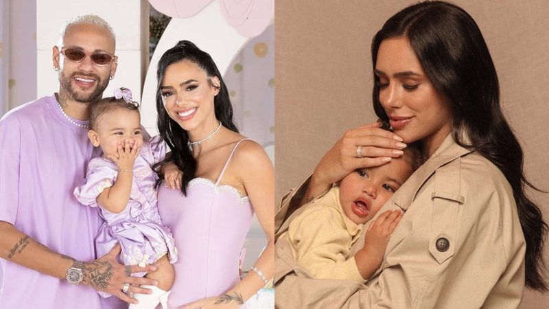 Neymar Jr, Bruna Biancardi e Mavie - Foto: Reprodução / Instagram; @queiroz @vanessa