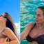 Carol Peixinho deixa a barriga à mostra em Fernando de Noronha