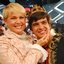 Xuxa e Bernardo Mesquita quando ele eleito o príncipe do TV Xuxa