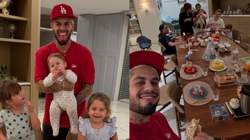 Zé Felipe mostra janta com os filhos sem Virginia - Reprodução/Instagram