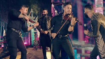 Violinista Douglas Mendes em gravação com Gusttavo Lima - Foto: Reprodução/Instagram