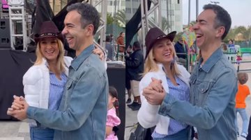 Ticiane Pinheiro e César Tralli dançam forró juntos em festa junina - Foto: Reprodução / Instagram