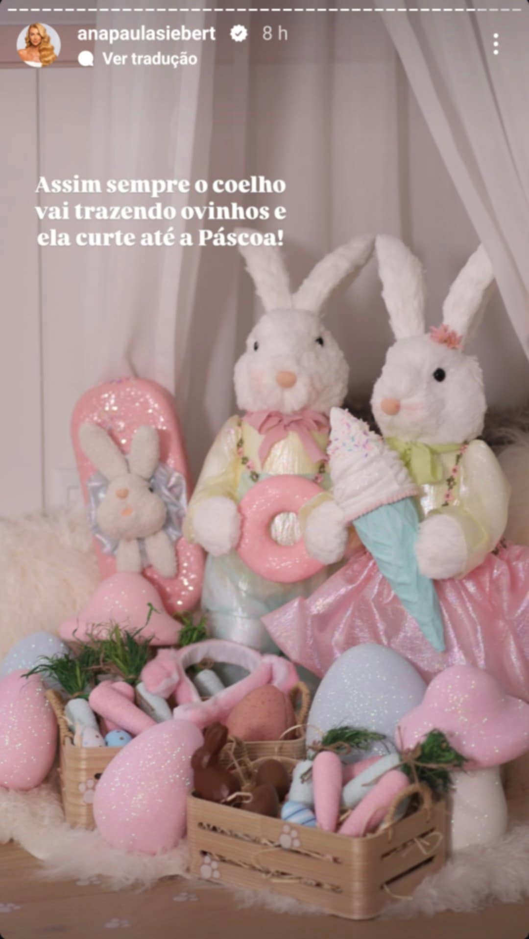 Ana Paula Siebert mostra decoração de Páscoa