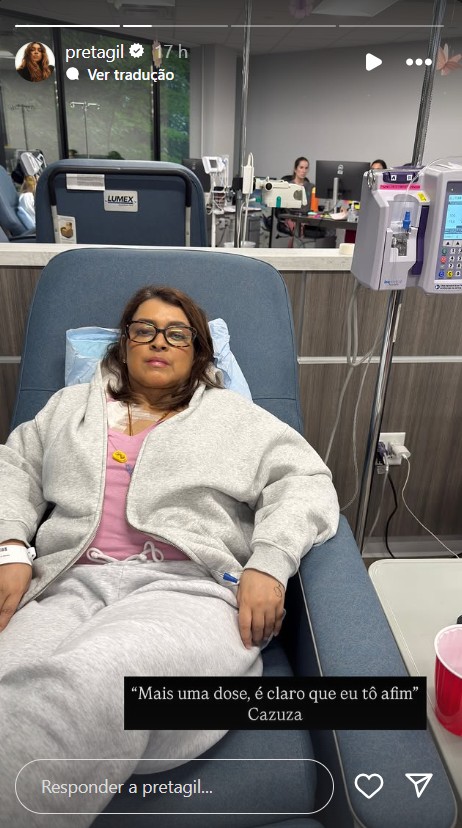 Preta Gil em nova etapa do tratamento - Reprodução/Instagram